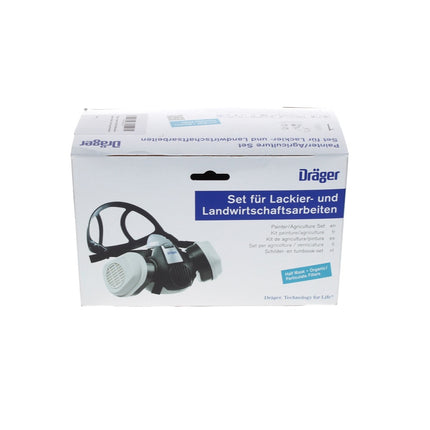 Dräger X-Plore 3300 L Set 1x demi-masque + 2x filtre à baïonnette A2 P3 RD (R57793) pour travaux de peinture et agricoles
