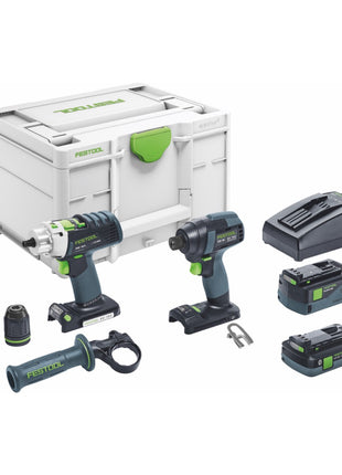 Festool TID 18 5.2/4.0 set PDC 18 juego de destornillador y taladro 18 V sin escobillas (576488) + 1x batería 4,0 Ah + 1x batería 5,2 Ah + cargador + systainer