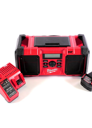 Milwaukee M18 JSR DAB+-401C Radio de chantier sur batterie / secteur 18 V + 1x batterie 4,0 Ah + chargeur