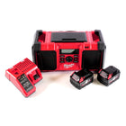 Milwaukee M18 JSR DAB+-402C Radio de chantier sur batterie / secteur 18 V + 2x batteries 4,0 Ah + chargeur