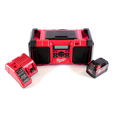 Milwaukee M18 JSR DAB+-901C Radio de chantier sur batterie / secteur 18 V + 1x batterie 9,0 Ah + chargeur