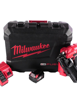 Cloueur à batterie Milwaukee M18 FFN-401C 18 V 50 - 90 mm sans balais + 1x batterie 4,0 Ah + chargeur + coffret