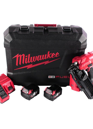 Cloueur à batterie Milwaukee M18 FFN-402C 18 V 50 - 90 mm sans balais + 2x batteries 4,0 Ah + chargeur + mallette