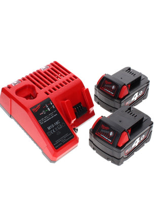 Cloueur à batterie Milwaukee M18 FFN-402C 18 V 50 - 90 mm sans balais + 2x batteries 4,0 Ah + chargeur + mallette