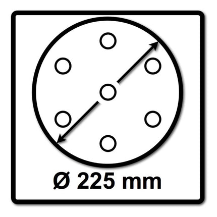 Festool STF D225/128 Schleifscheibe Granat P60 225 mm 50 Stk. ( 2x 205654 ) für Langhalsschleifer PLANEX - Toolbrothers