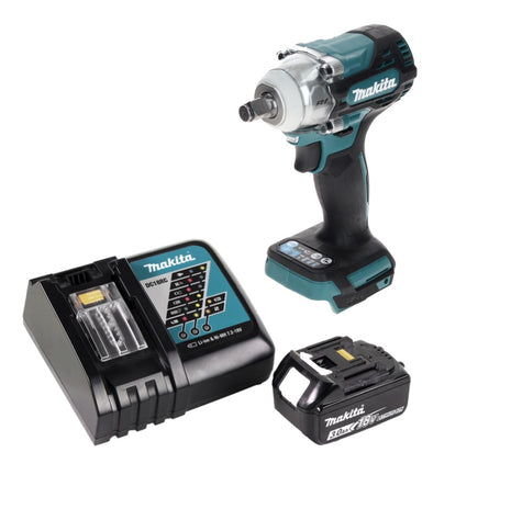 Makita DTW 300 RF1 akumulatorowy klucz udarowy 18 V 330 Nm 1/2" bezszczotkowy + 1x akumulator 3,0 Ah + ładowarka