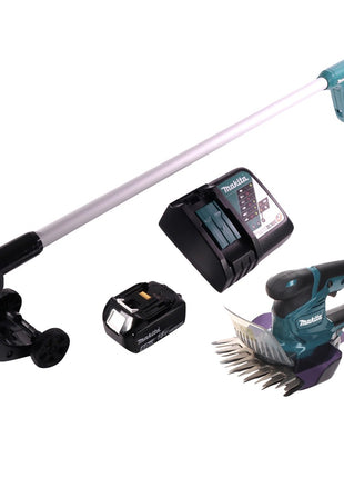 Makita DUM 604 RM1 Akku Grasschere 18 V + Griffverlängerung mit Rolle + 1x Akku 4,0 Ah + Ladegerät