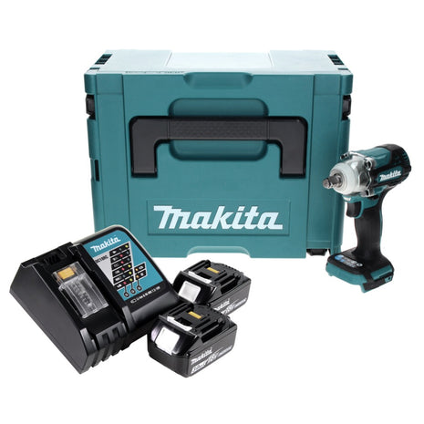 Avvitatore a impulsi a batteria Makita DTW 300 RFJ 18 V 330 Nm 1/2" brushless + 2x batteria ricaricabile 3,0 Ah + caricabatterie + Makpac