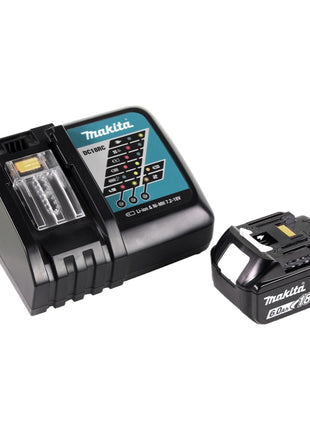 Cisaille à gazon sans fil Makita DUM 604 RG1 18 V + rallonge de poignée avec rouleau + 1 batterie 6,0 Ah + chargeur