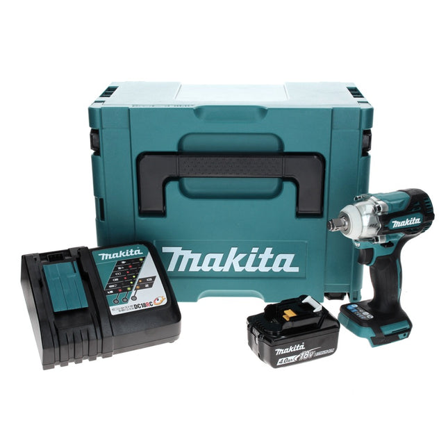 Makita DTW 300 RM1J Visseuse à chocs sans fil 18 V 330 Nm 1/2" + 1x Batterie 4,0 Ah + Chageur + Coffret Makpac