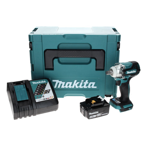 Makita DTW 300 RM1J akumulatorowy klucz udarowy 18 V 330 Nm 1/2" bezszczotkowy + 1x akumulator 4,0 Ah + ładowarka + Makpac