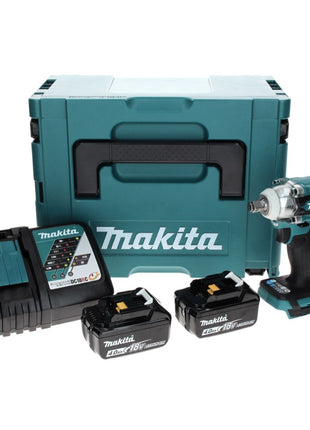 Makita DTW 300 RMJ Visseuse à chocs sans fil 18 V 330 Nm 1/2" Brushless + 2x Batteries 4.0 Ah + Chargeur + Makpac