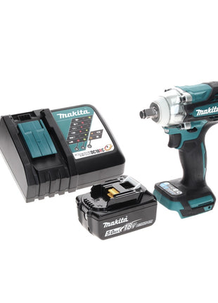 Makita DTW 300 RT1 Atornillador de impacto inalámbrico 18 V 330 Nm 1/2" sin escobillas + 1x batería 5,0 Ah + cargador