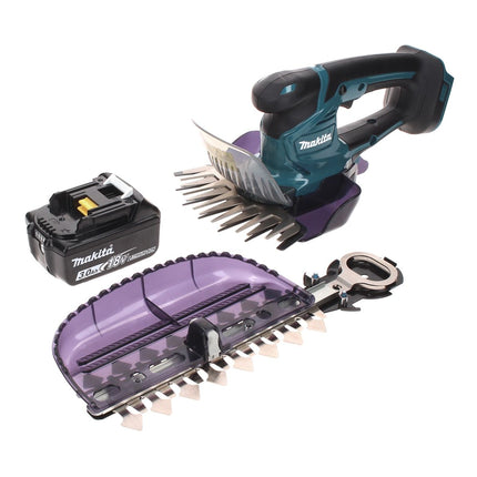 Cisaille à gazon sans fil Makita DUM 604 F1X 18 V avec lame de cisaille à herbe et arbustes + 1x batterie 3,0 Ah - sans chargeur