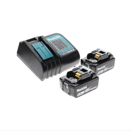 Makita DHP 484 STTX Perceuse visseuse à percussion sans fil 18 V 54 Nm Brushless + 2x Batteries 5,0 Ah + Chargeur + Coffret aluminium TX + Jeu d’embouts et de forets, 70 pcs.