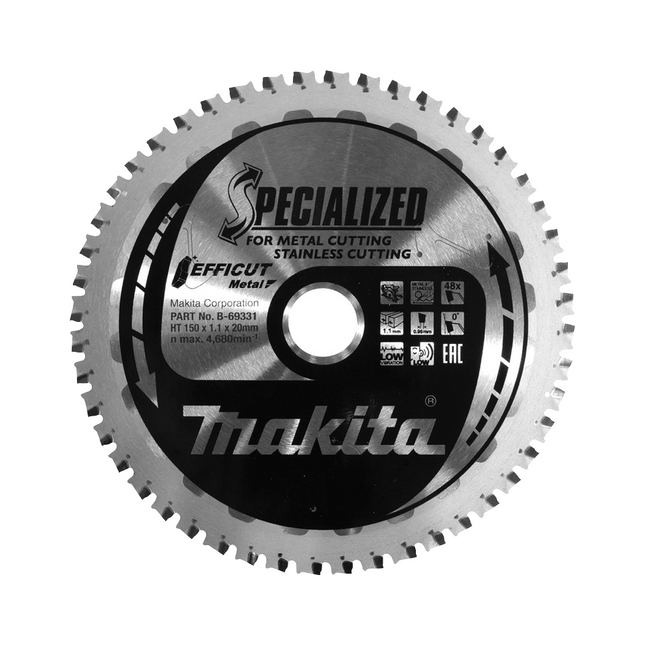 Makita MCCS15048E Lame de scie sauteuse SPECIALIZED EFFICUT 150 x 20 x 1,1 mm - 48 Dents - pour métaux (B-69331)