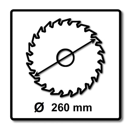 Makita CMSXF26080G SPECIALIZED EFFICUT Lame de scie 260 x 30 x 1,65 mm - 60 dents, pour bois - 4 pcs. (4x B-67284)