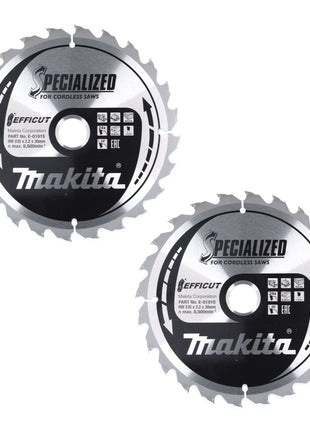 Hoja de sierra Makita CCM23524G SPECIALIZED EFFICUT 235 x 30 x 1,5 mm 2 piezas (2x E-01915) 24 dientes para madera