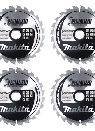 Makita CCM23524G SPECIALIZED EFFICUT Lame de scie 235 x 30 x 1,5 mm - 24 dents, pour bois - 4 pcs. (4x E-01915)