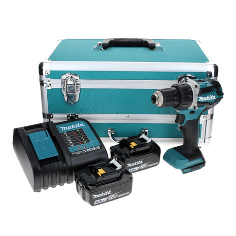 Makita DDF 484 SMTX Perceuse-visseuse sans fil 18 V 54 Nm Brushless + 2x Batteries 4.0 Ah + Chargeur + Jeu de mèches - 70 pièces + Mallette en aluminium TX