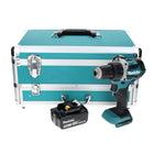 Makita DDF 484 T1TX Perceuse-visseuse sans fil 18 V 54 Nm Brushless + 1x Batterie 5,0 Ah + Jeu de mèches 70 pièces + Mallette en aluminium TX - sans chargeur