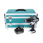 Makita DHP 482 G1TX W taladro percutor inalámbrico 18 V 62 Nm blanco + 1x batería 6,0 Ah + juego de brocas de 70 piezas + maletín de aluminio TX - sin cargador