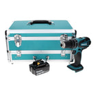 Makita DHP 456 M1TX Perceuse visseuse à percussion sans fil 18 V 50 Nm + 1x Batterie 4,0 Ah + Coffret aluminium TX + Jeu d’embouts et de forets, 70 pcs. - sans chargeur