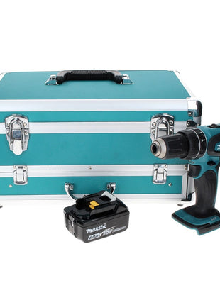 Makita DHP 456 G1TX Perceuse-visseuse à percussion sans fil 18 V 50 Nm + 1x Batterie 6,0 Ah + Jeu de 70 mèches + Mallette en aluminium TX - sans chargeur