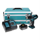 Makita DHP 456 SG1TX taladro percutor inalámbrico 18 V 50 Nm + 1x batería 6,0 Ah + cargador + juego de brocas 70 piezas + maletín de aluminio TX