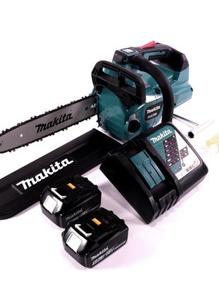 Tronçonneuse à batterie Makita DUC 306 RT 36 V (2x 18 V) sans balais 30 cm + 2x batteries 5,0 Ah + chargeur