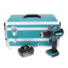 Makita DHP 485 F1TX perceuse à percussion sans fil 18 V 50 Nm sans balais + 1x batterie 3,0 Ah + jeu de 70 forets + coffret en aluminium TX - sans chargeur