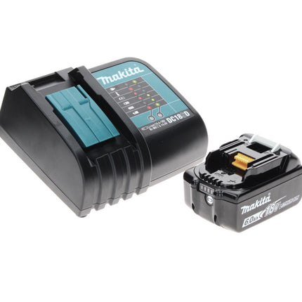 Makita DHP 485 SG1TX Perceuse-visseuse à percussion sans fil 18 V 50 Nm Brushless + 1x Batterie 6,0 Ah + Chargeur + Jeu de mèches 70 pièces + Coffret en aluminium TX