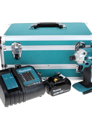 Makita DTD 156 ST1TX Akku Schlagschrauber 18 V 155 Nm + 1x Akku 5,0 Ah + Ladegerät + 70 tlg. Bit Bohrer Set + TX Alu Koffer