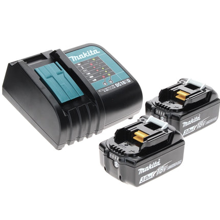 Makita DTW 285 SFTX Clé à chocs sans fil 18 V 280 Nm 1/2" sans balais + 2 batteries 3,0 Ah + chargeur + jeu de 70 forets + coffret en aluminium TX