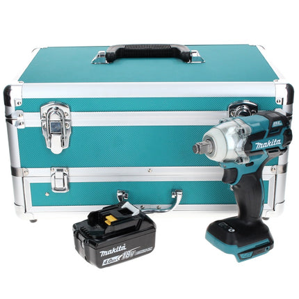 Makita DTW 285 M1TX Visseuse à chocs sans fil 18 V 280 Nm 1/2 " Brushless + 1x Batterie 4.0 Ah + Jeu de mèches 70 pièces + Mallette TX - sans chargeur