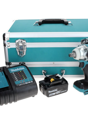 Makita DTW 285 SG1TX Visseuse à chocs sans fil 18 V 280 Nm 1/2" Brushless + 1x Batterie 6.0 Ah + Chargeur + Jeu de mèches 70 pièces + Mallette TX