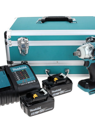 Makita DTW 285 SGTX Visseuse à chocs sans fil 18 V 280 Nm 1/2 " Brushless + 2x Batteries 6.0 Ah + Chargeur + Jeu de mèches 70 pièces + Mallette TX