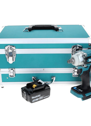 Makita DTW 300 F1TX Clé à chocs sans fil 18 V 330 Nm 1/2" sans balais + 1x batterie 3,0 Ah + jeu de 70 forets + coffret en aluminium TX - sans chargeur