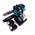 Makita DUC 256 RF Tronçonneuse à chaîne sans fil 36 V ( 2x 18 V ) Brushless 25 cm + 2x batterie 3,0 Ah + chargeur
