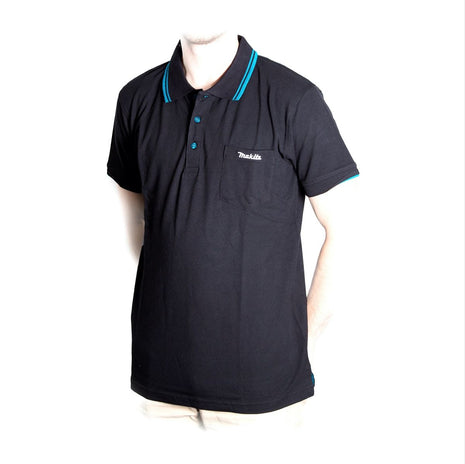 Makita T-shirt polo rugby - taille L 100% coton de couleur noir