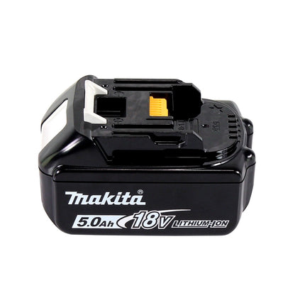 Makita DGA 506 T1J Meuleuse d'angle sans fil 18 V 125 mm brushless + 1x Batterie 5.0 Ah + Coffret Makpac - sans chargeur
