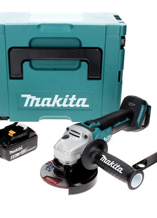 Makita DGA 506 G1J Meuleuse d'angle sans fil 18 V 125 mm brushless + 1x Batterie 6.0 Ah + Coffret Makpac - sans chargeur