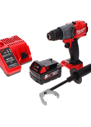 Milwaukee M18 ONEPD2-501C Perceuse à percussion sans fil 18 V 135 Nm Brushless One Key Bluetooth + 1x Batterie 5.0 Ah + Chargeur