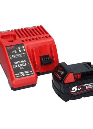 Milwaukee M18 ONEPD2-501C Perceuse à percussion sans fil 18 V 135 Nm Brushless One Key Bluetooth + 1x Batterie 5.0 Ah + Chargeur