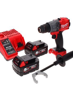 Taladro percutor inalámbrico Milwaukee M18 ONEPD2-502C 18 V 135 Nm Brushless One Key Bluetooth + 2x baterías 5,0 Ah + cargador