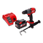 Milwaukee M18 ONEPD2-901C Perceuse à percussion sans fil 18 V 135 Nm Brushless One Key Bluetooth + 1x Batterie 9,0 Ah + Chargeur