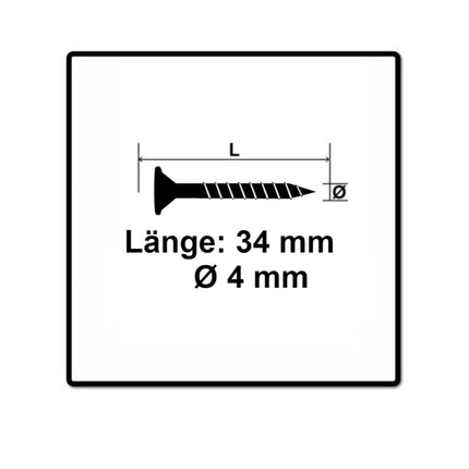 Vis à ardoise à tête spéciale SPAX 4,0 x 34 mm 500 pièces (35704015801001) Torx T-Star Plus T20 filetage partiel Wirox 4Cut