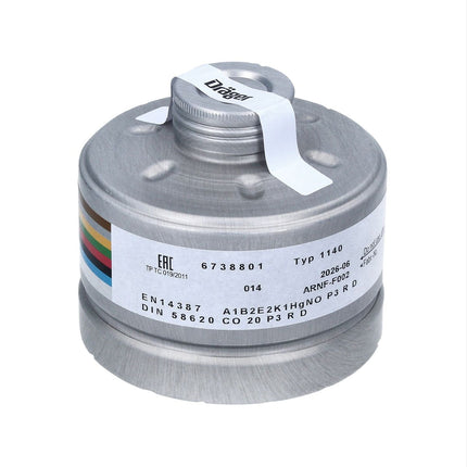 Dräger X-plore Rd40 Filtre respiratoire A1B2E2K1 Hg CO NO-P3 RD EN148-1 pour masques complets X-plore 6000 et demi-masques X-plore 4000 ( 6738801 )