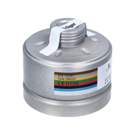 Dräger X-plore Rd40 Filtre respiratoire A1B2E2K1 Hg CO NO-P3 RD EN148-1 pour masques complets X-plore 6000 et demi-masques X-plore 4000 ( 6738801 )