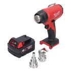 Milwaukee M18 BHG-401 Pistolet à air chaud sans fil 18 V 470 °C + 1x batterie 4,0 Ah - sans chargeur